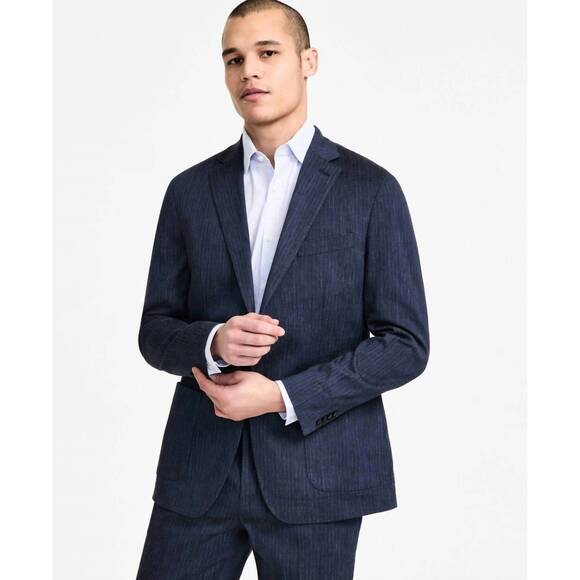 NEW MICHAEL KORS classic fit suit jacket blazer in navy
